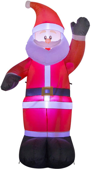 YIHONG 6 Ft Christmas Inflatables Greeting Santa Claus Decorations - Blow up Party Decor for Indoor Outdoor Yard with LED Lights