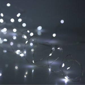 YIHONG 2 Set String Lights 8 Modes 50LED Fairy Lights Battery Operated,16.4FT Twinkle Firefly Lights with Remote Timer for Bedroom Indoor Outdoor Decor- White