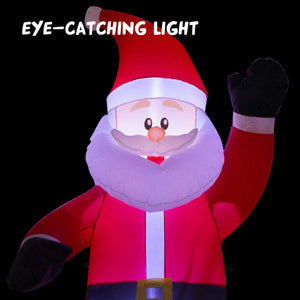YIHONG 6 Ft Christmas Inflatables Greeting Santa Claus Decorations - Blow up Party Decor for Indoor Outdoor Yard with LED Lights