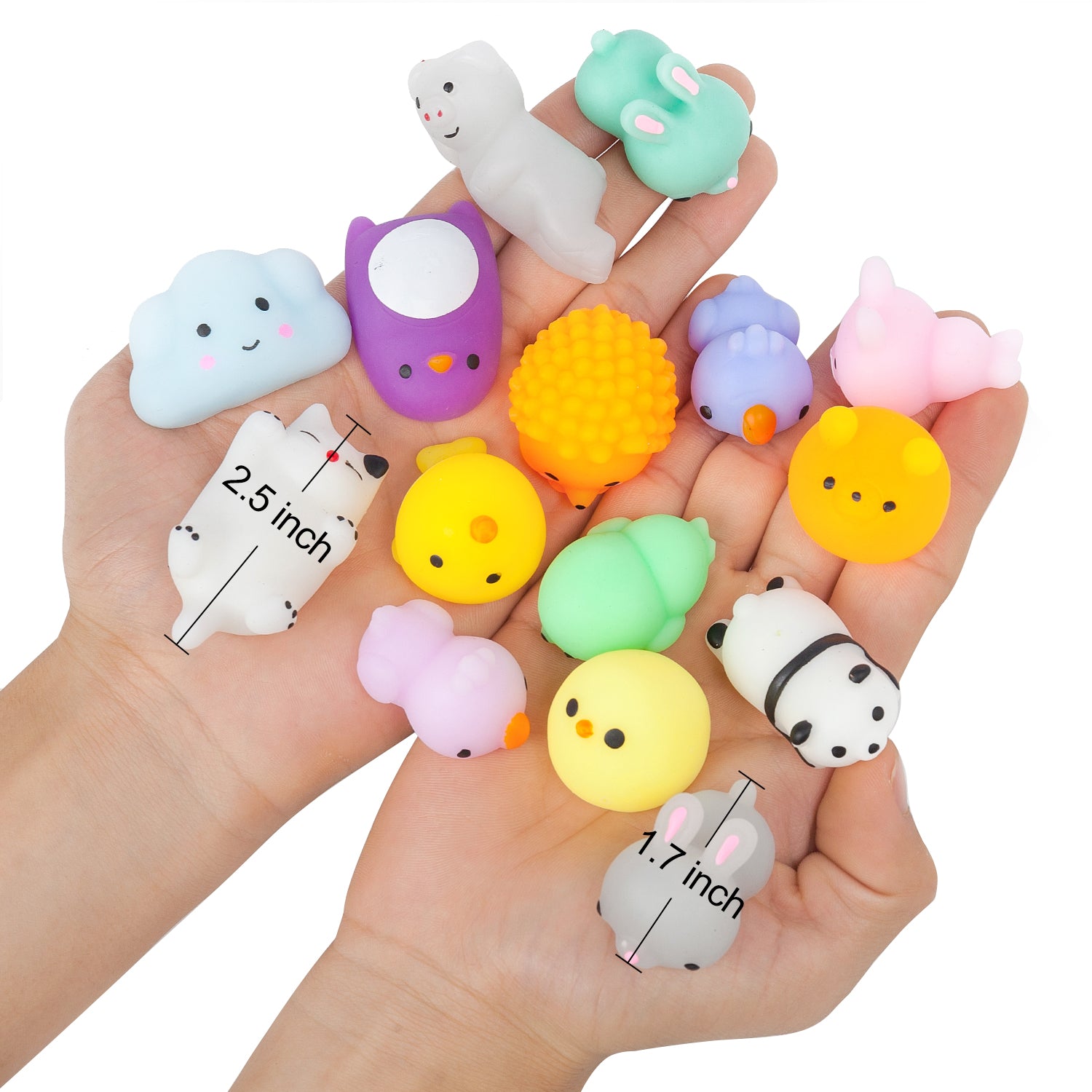 100 Pcs Kawaii Squishies, Mochi Squishy Toys for Kids Party Favors