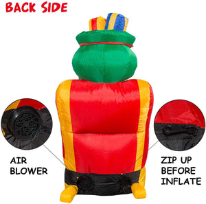 YIHONG 12 Ft Long Christmas Inflatables Santa on Sleigh with 3 Reindeers and Gifts Bag Decorations - Blow up Party Decor for Indoor Outdoor Yard with LED Lights