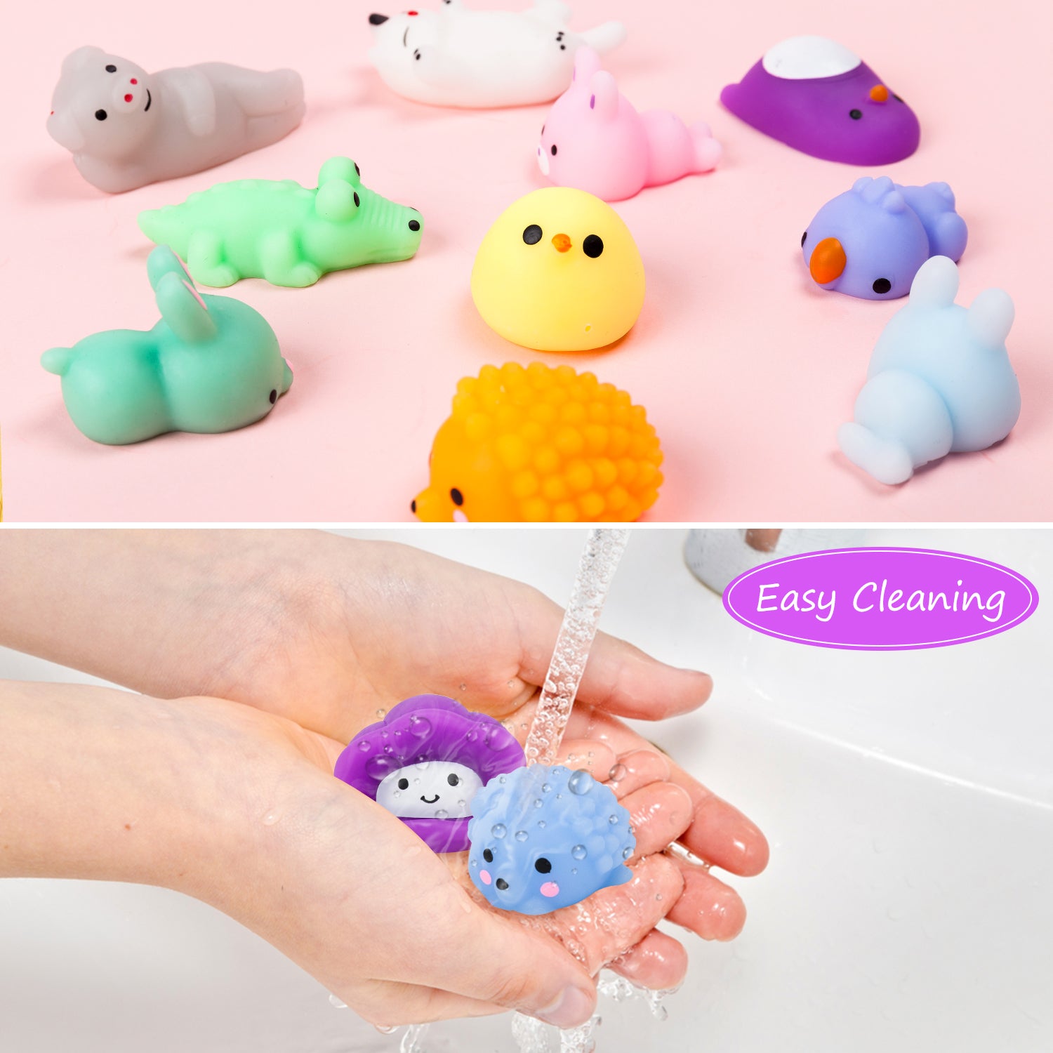 YIHONG 72 Pcs Kawaii Squishies, Mochi Squishy Toys for Kids Party Favors,  Mini Stress Relief Toys for Christmas Party Favors, Classroom Prizes