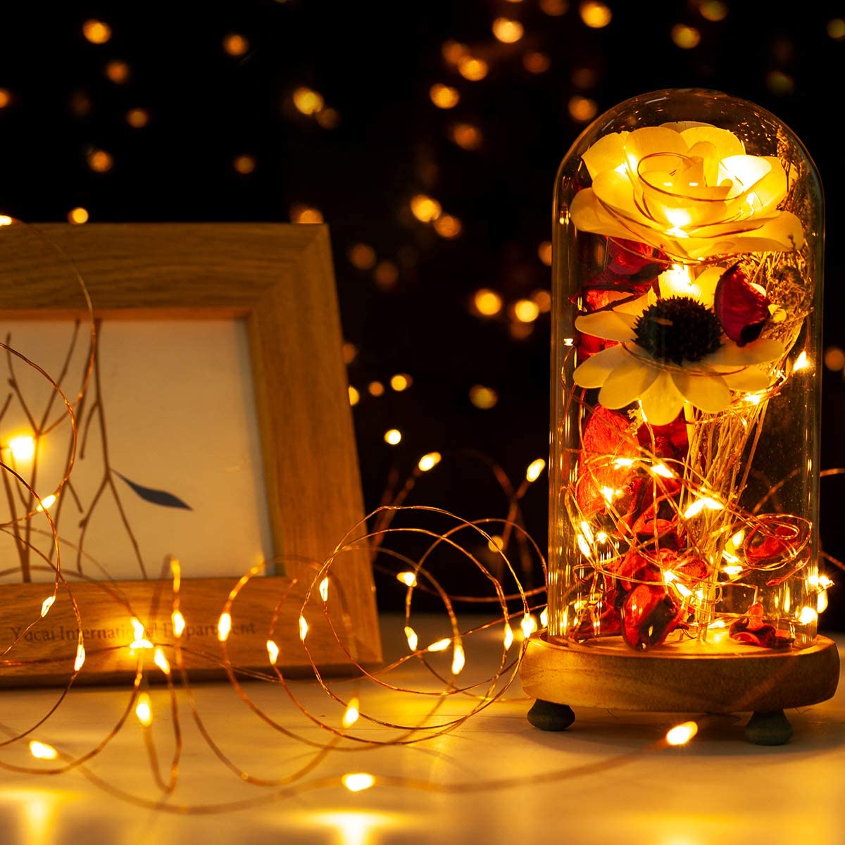 Indoor/Outdoor Firefly Lantern with Twinkling LED Lights