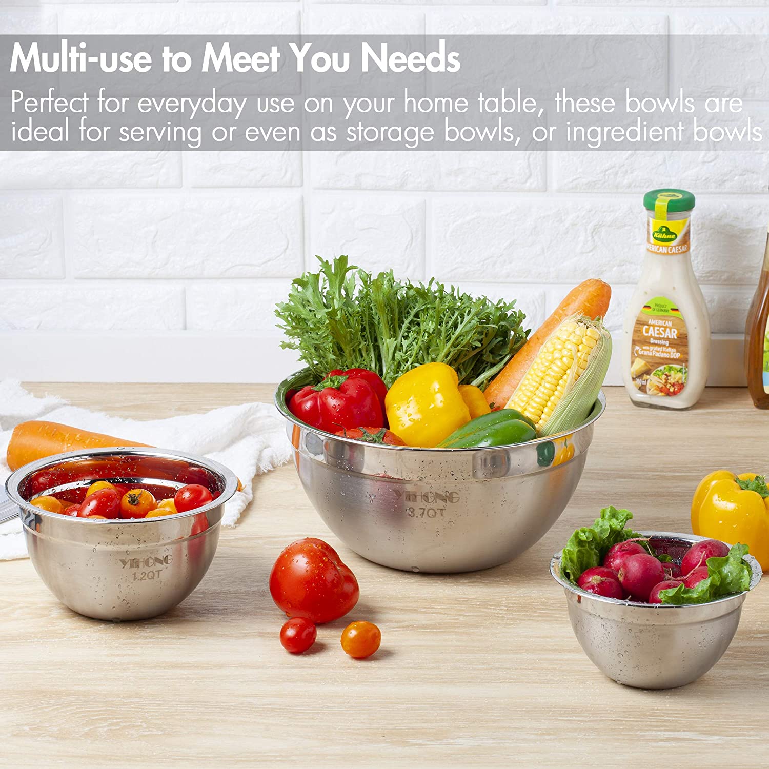  STAINLESS STEEL MIXING BOWLS: Home & Kitchen