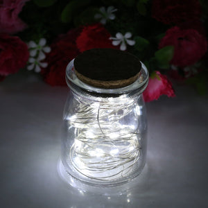 YIHONG 4 Set String Lights Battery Operated Fairy Lights Waterproof 8 Modes 16.4FT 50 LED String Lights Twinkle Fairy Lights with Remote Timer for DIY Bedroom Wedding Easter Party Decor-Daylight White